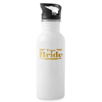 Équipe Bride Or - Gourde avec paille intégrée - blanc - Droite