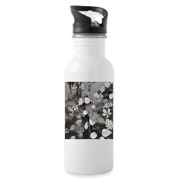 Fantasy Secret Garden - Water bottle with straw - white - Right