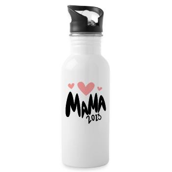 Mama 2023 loading - Werdende Mutter 2023 - Trinkflasche mit integriertem Trinkhalm - Weiß - Rechts