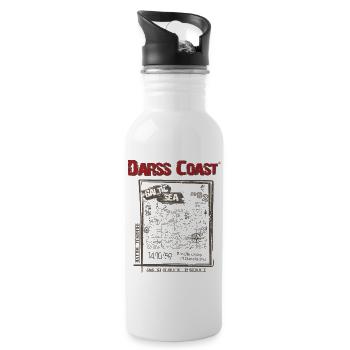 Darss Coast - Dein Statement für den Darß - Trinkflasche mit integriertem Trinkhalm - Weiß - Rechts