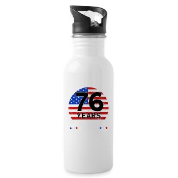 It Took Me 76 Years To Look This Good - Water bottle with straw - white - Right