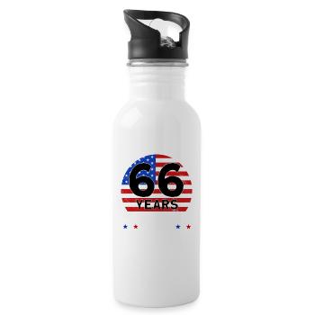 It Took Me 66 Years To Look This Good - Water bottle with straw - white - Right