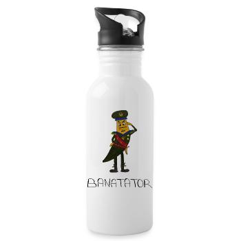 Banatator - Gourde avec paille intégrée - blanc - Droite