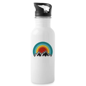 Am Morgen, wenn ich aufstehe, gib mir Jesus - - Trinkflasche mit integriertem Trinkhalm - Weiß - Rechts