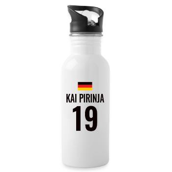 Fußball Sauf Trikot Deutschland Mallorca Gruppen - Trinkflasche mit integriertem Trinkhalm - Weiß - Rechts
