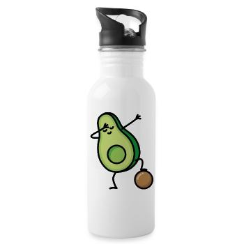 Dabbing Avocado Football Player Keto Diët - Water bottle with straw - white - Right
