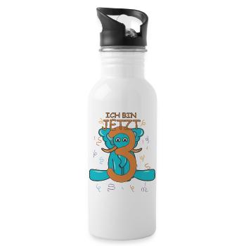 Drei Jahre alt - Trinkflasche mit integriertem Trinkhalm - Weiß - Rechts