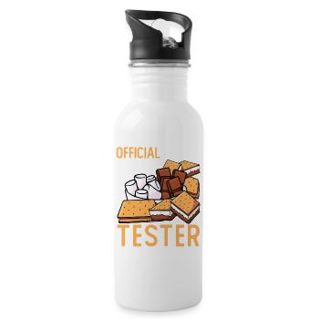 Official Smore Taste Tester - Trinkflasche mit integriertem Trinkhalm - Weiß - Rechts