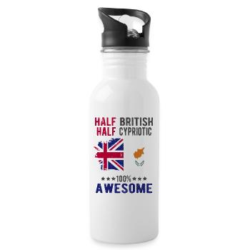 Moitié britannique moitié chypriote - Gourde avec paille intégrée - blanc - Droite