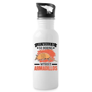 Armadillo Gift Armadillo - Water bottle with straw - white - Right