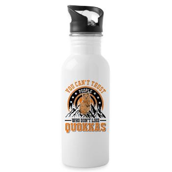 Quokka Gift Short-tailed Kangaroo - Water bottle with straw - white - Right