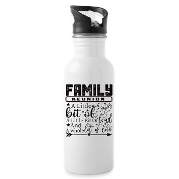 Réunion de famille un peu folle - Gourde avec paille intégrée - blanc - Droite