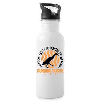 Facilement distrait par Running Ducks Laufente - Gourde avec paille intégrée - blanc - Droite