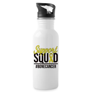 Support Squad - Bone Cancer - Water bottle with straw - white - Right
