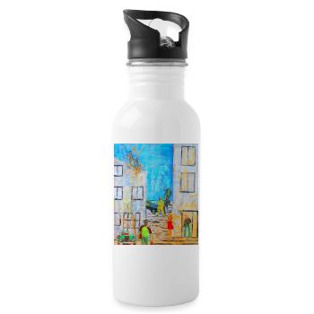 Légendes - Gourde avec paille intégrée - blanc - Droite