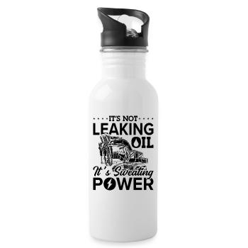 Excavator driver Excavator construction site Excavators Gift idea - Water bottle with straw - white - Right