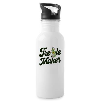 Treble Maker Lustiger Musiker Geschenk Musiklehrer - Trinkflasche mit integriertem Trinkhalm - Weiß - Rechts