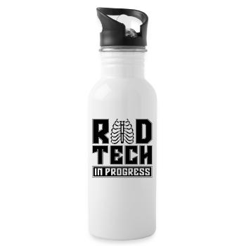Radiology X-ray Technician X-ray Gift Idea - Water bottle with straw - white - Right