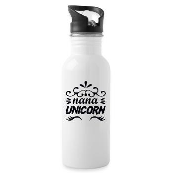 Nana Einhorn Unicorn - Trinkflasche mit integriertem Trinkhalm - Weiß - Rechts