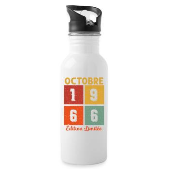 Octobre 1966 Édition limitée - Gourde avec paille intégrée - blanc - Droite