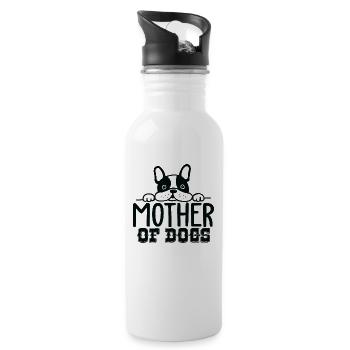 Mother of dogs - Water bottle with straw - white - Right