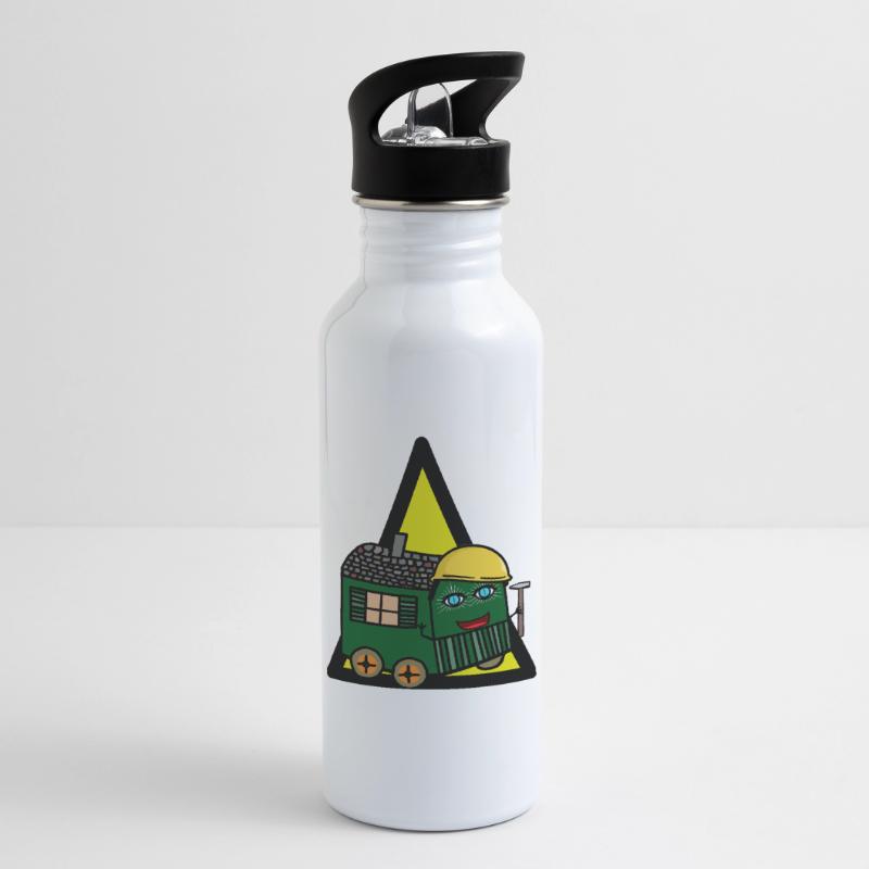 Construction Construction Site Construction Trailer Builder Commercial Water bottle with straw