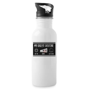 Anime Fan Present Japanese Cartoon Cosplay - Water bottle with straw - white - Right