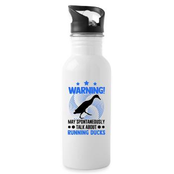 Peut parler spontanément de Running Ducks - Gourde avec paille intégrée - blanc - Droite