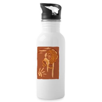 Zodiaque Lion - Gourde avec paille intégrée - blanc - Droite