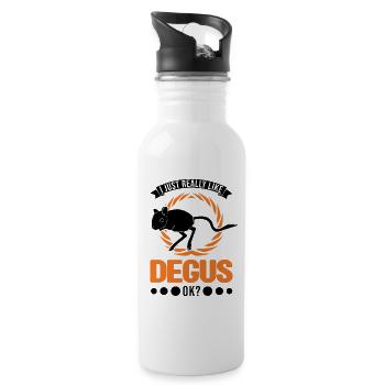 I just really like Degus, ok - Water bottle with straw - white - Right