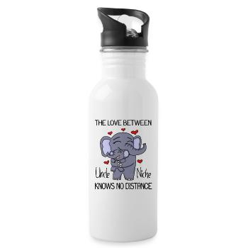 Love between uncle and niece - Water bottle with straw - white - Right
