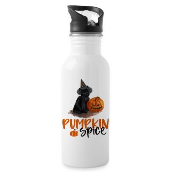Pumpkin Spice - Trinkflasche mit integriertem Trinkhalm - Weiß - Rechts
