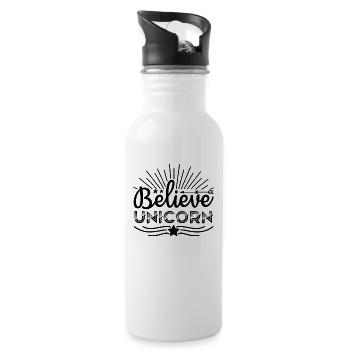 Croyance en la licorne Licorne - Gourde avec paille intégrée - blanc - Droite