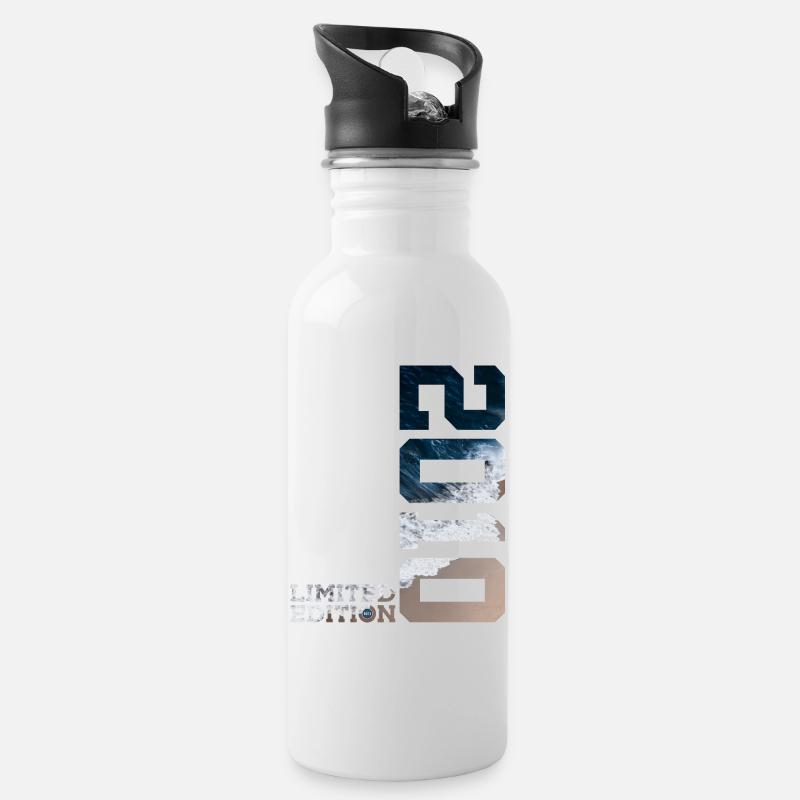 16. GEBURTSTAG LIMITED EDITION 2010 - Trinkflasche mit integriertem Trinkhalm - Weiß