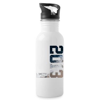 13E ANNIVERSAIRE ÉDITION LIMITÉE 2013 - Gourde avec paille intégrée - blanc - Droite