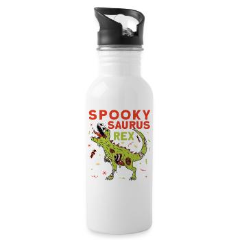 Spooky Saurus Rex - Water bottle with straw - white - Right