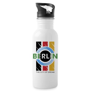 Chemises cool Berlin chez / ch - Gourde avec paille intégrée - blanc - Droite