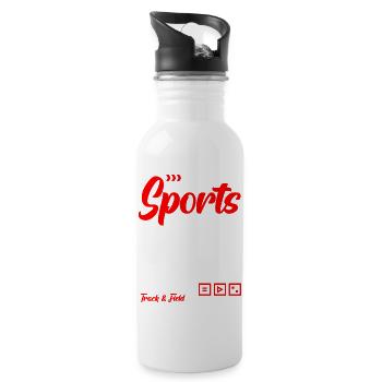 Sports 07 Dunkel coole shirts at / ch - Trinkflasche mit integriertem Trinkhalm - Weiß - Rechts