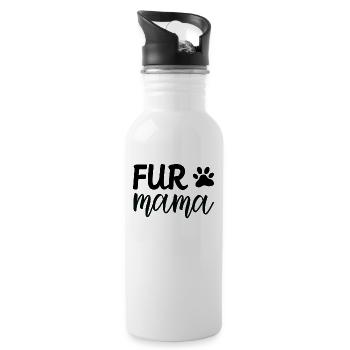Fell-Mama - Trinkflasche mit integriertem Trinkhalm - Weiß - Rechts