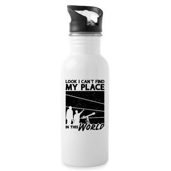 Look I Can't Find Astronomy Space Stars Universe - Trinkflasche mit integriertem Trinkhalm - Weiß - Rechts