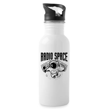 Astronomy Music Lover Radio Universe Stars Space - Trinkflasche mit integriertem Trinkhalm - Weiß - Rechts