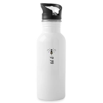 Let It Bee - Trinkflasche mit integriertem Trinkhalm - Weiß - Rechts