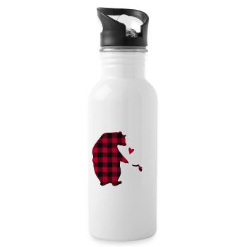 Mama Bear - Trinkflasche mit integriertem Trinkhalm - Weiß - Rechts