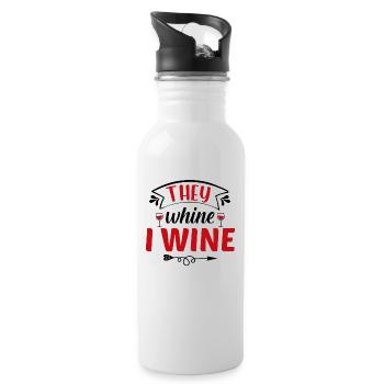 I vins - Gourde avec paille intégrée - blanc - Droite