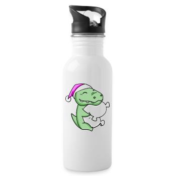 Crocodile avec oreiller et bonnet de couchage - Gourde avec paille intégrée - blanc - Droite