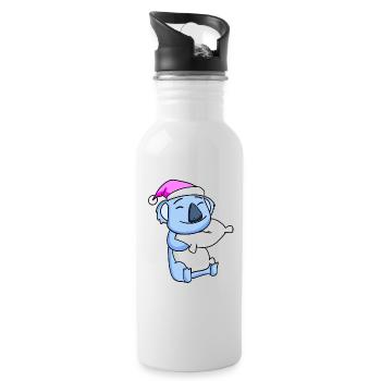 Koala avec oreiller et bonnet de couchage - Gourde avec paille intégrée - blanc - Droite