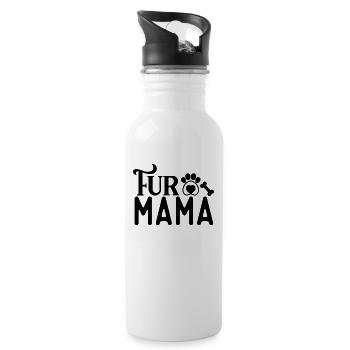 Fell-Mama - Trinkflasche mit integriertem Trinkhalm - Weiß - Rechts