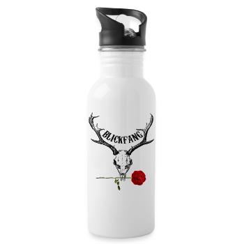 BLICKFANG Wild Rose hell - Trinkflasche mit integriertem Trinkhalm - Weiß - Rechts