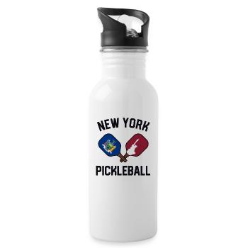 New York Pickleball Team NYC Pickle Player État - Gourde avec paille intégrée - blanc - Droite
