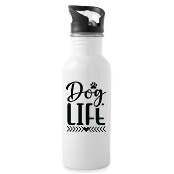 Dog Life - Water bottle with straw - white - Right